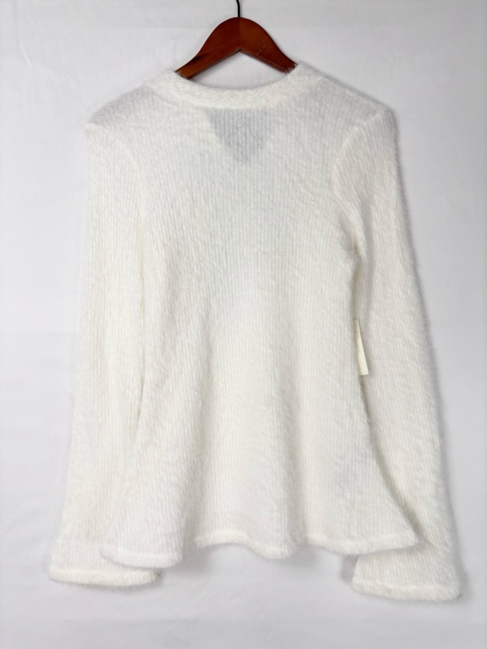 NEW Maeve Tie Back Bell Sleeve Top Sweater White Black Size S
